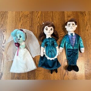 Disney Haunted Mansion Bride Constance & Ghost Host & Hostess Plushies EUC